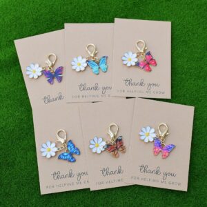 6-piece set of dripping oil butterflies-with paper card