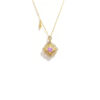 Wholesale exquisite vintage floral and purple diamond clavicle chain OLY Exclusive