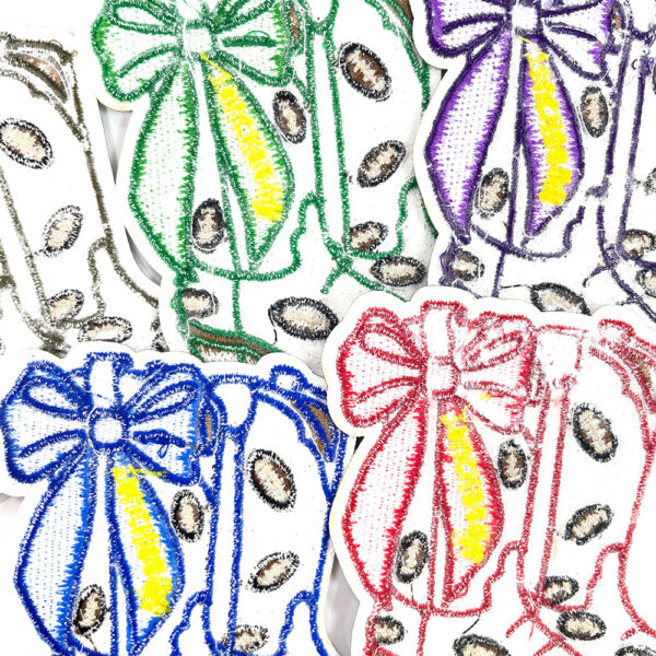 Wholesale Colorful bow boot sequin embroidery DIY Patches