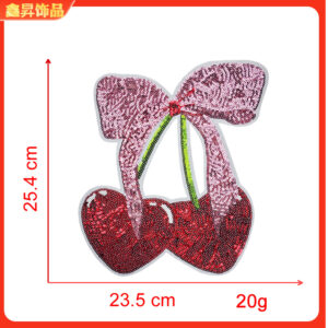 Heated hot melt glue*red*cherry*bow cherry*height 25.4*23.5cm
