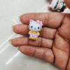 Wholesale 10pcs painted overalls bow cat Acrylic Beads OLY Exclusive