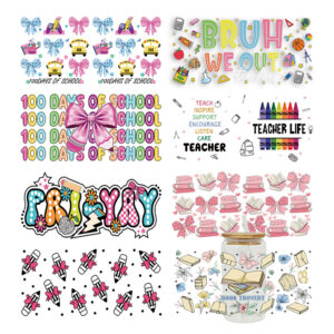 Wholesale UV Transfer Paste Glass Crystal Label Crystal Paste Cross-border Special Paste for 16oz Glass Cup 23cmX11cm