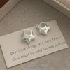 Wholesale creative personality simple smooth five-pointed star earring