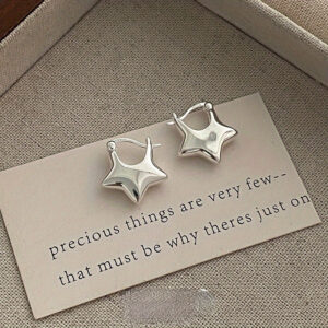 Wholesale creative personality simple smooth five-pointed star earring