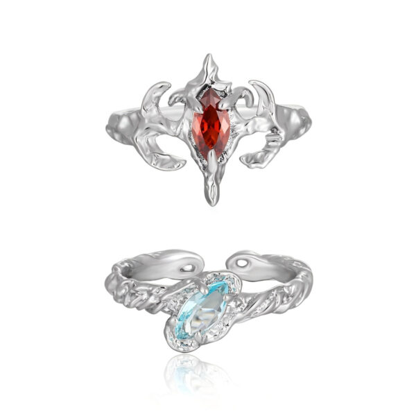 Wholesale Devil studded diamond opening ring