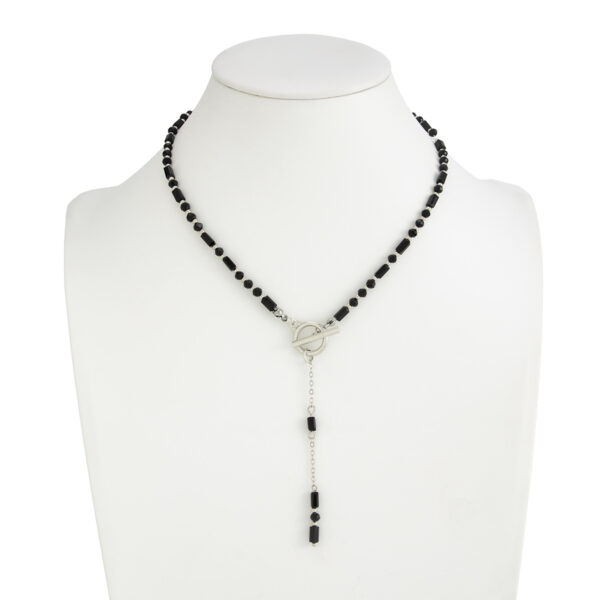 O1CN01o6Awh923kFbexFv61_2588757293-0-cib Wholesale Black crystal ot-clasp heart-shaped tassel necklace