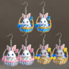 Wholesale Easter cartoon cute rabbit acrylic earrings
