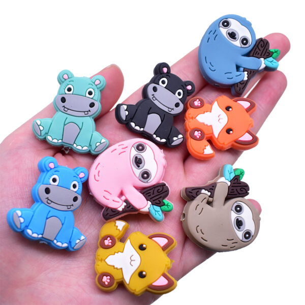 Wholesale 100pcs cute animal series cartoon coke beads PVC soft beads