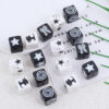 Wholesale 10pcs 14mm pentagram cat bow black and white square acrylic beads