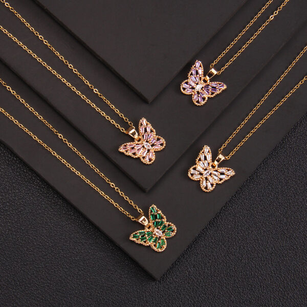 O1CN01oDIh2620t02IGcHxd_2215152786906-0-cib Wholesale Butterfly Necklace All-match Mori Niche Design Pendant