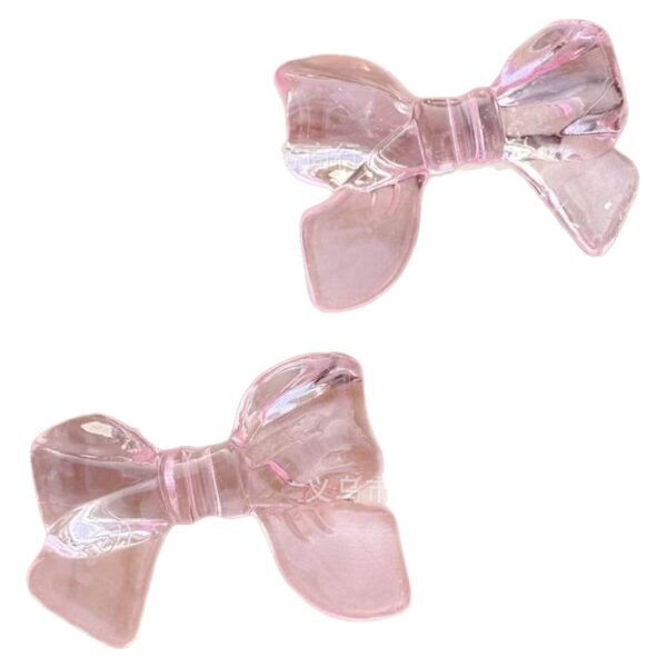 Wholesale Transparent colored butterfly bow acrylic beads