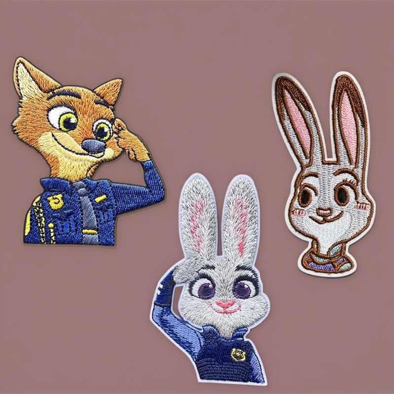 Wholesale Cartoon Heart Rainbow Bear Animal Fox DIY Patches