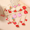 O1CN01oFOevq1vacJPooOOp_2866776189-0-cib Wholesale Valentine's Day Series Red and Pink Heart Ear Hook Earrings