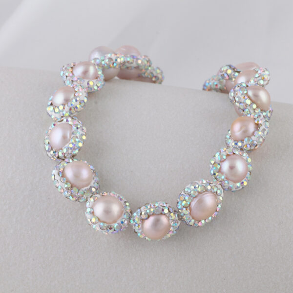 Wholesale Baroque light luxury style soft clay edge covered natural pearl straight hole beads diy handmade pendant necklace earrings