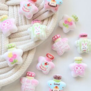 Wholesale Wishing bottle embossed printed frosted star bottle DIY beads