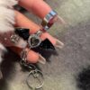 Wholesale Devil Cross Dark Gothic Style Long Chain Ring