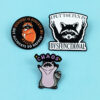 Wholesale English quote Cute cartoon brooch with cute raccoon cat