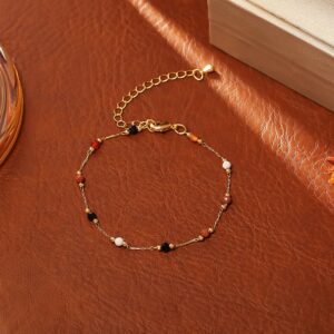 Colorful natural stone bracelet