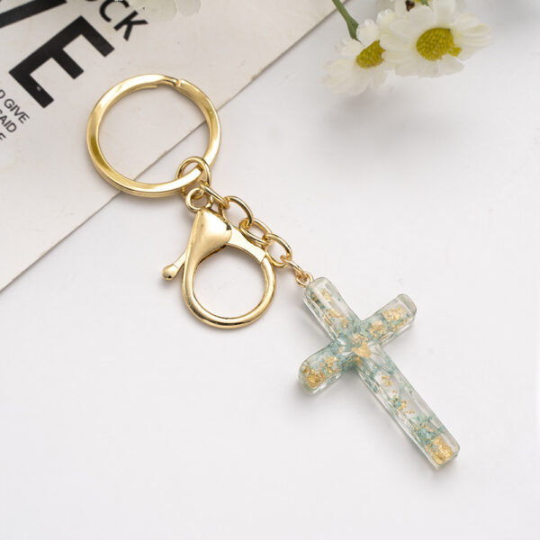 Wholesale Flower Cross Keychain
