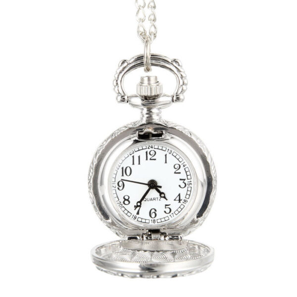 Wholesale Vintage quartz alloy butterfly chain clock pocket watch