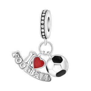 Otc1316-i love football pendant