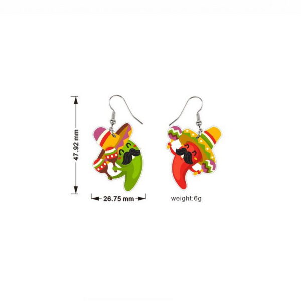 Wholesale Colorful Fruit Acrylic Earrings Holiday Pendant