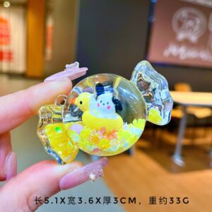 [Round Candy] Little Yellow Duck Swim Ring Pacha Dog / Quantity without keychain: 1 piece