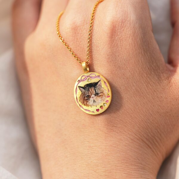 Wholesale Cute cats and dogs can be placed in a photo pendant necklace