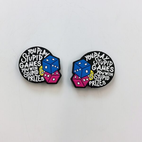 Wholesale 10pcs Cartoon Creative Dice Letters Silicone Beads