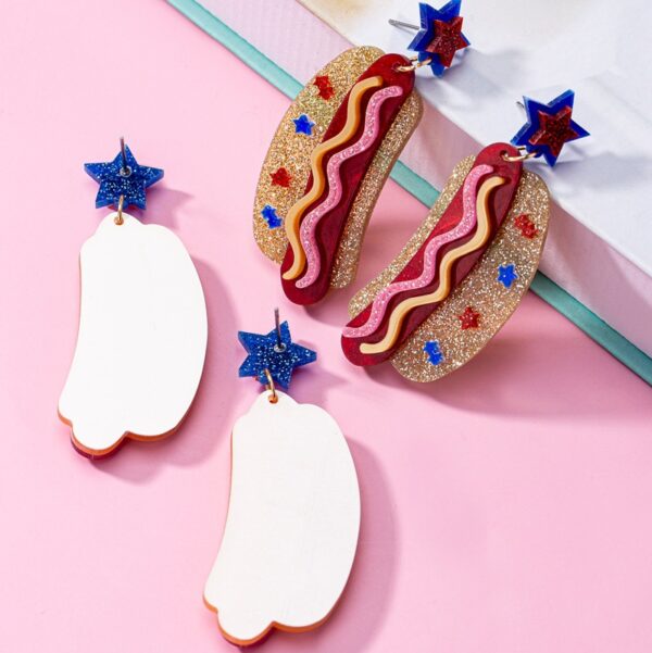 Wholesale Independence Day Acrylic Earrings