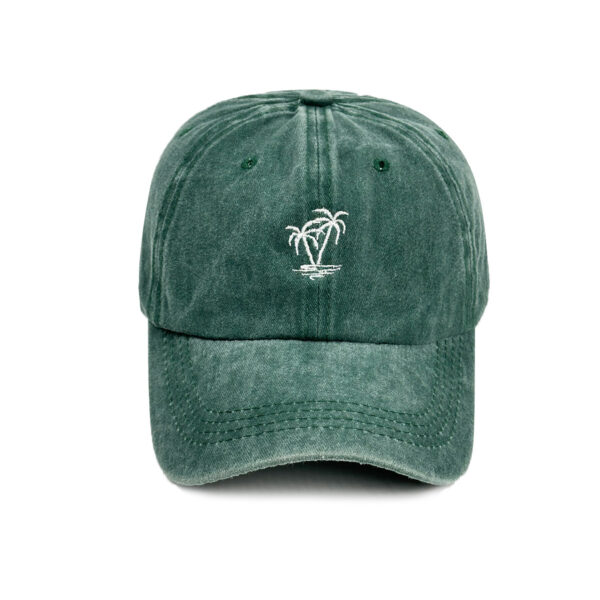 Wholesale Retro Washed Coconut Tree Embroidered Baseball Hat