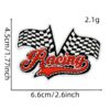 Wholesale Black and White Racing Flag Series Embroidery DIY Patches