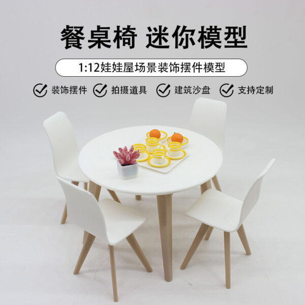 Wholesale Miniature food toy circular dining table and chair