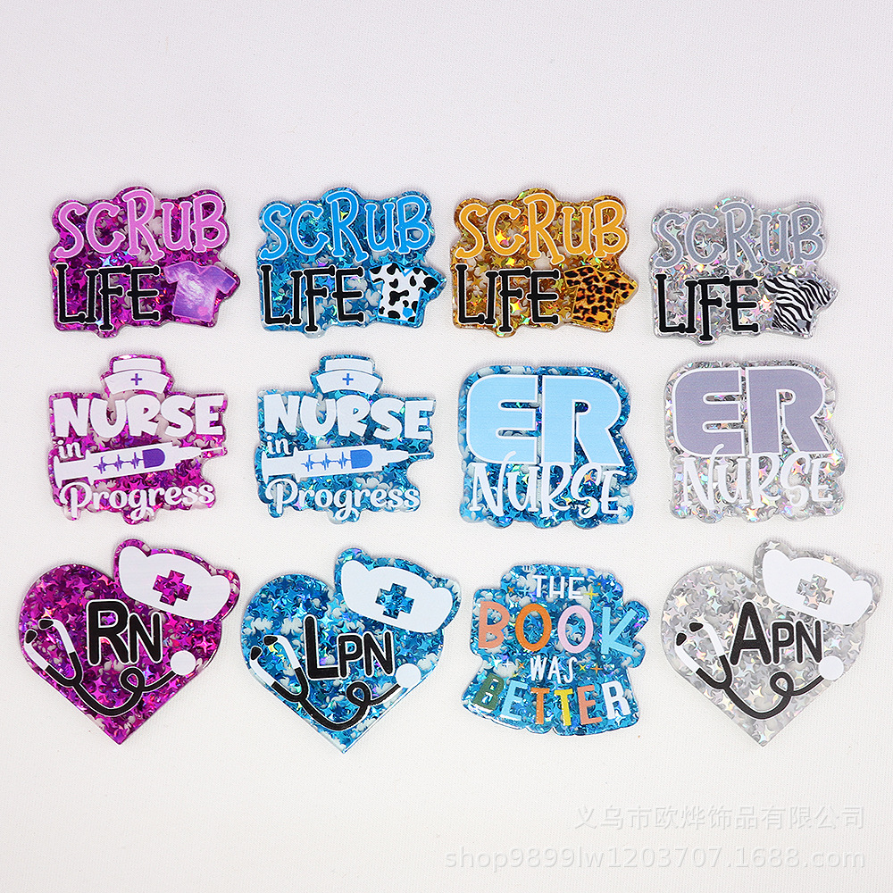 Wholesale cartoon organ medical letter bag jewelry acrylic cute DIY patch aessories