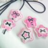 Wholesale 10pcs Double-sided embossed five-pointed star DIY beads