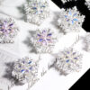 Wholesale Christmas Alloy Double-Sided Snowflake Straight-Hole Loose Beads