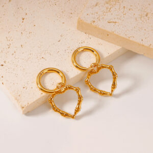 Bamboo-shaped heart shape 22*20mm