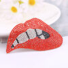 Wholesale Water Diamond Red Lips Bear Embroidery DIY Patches