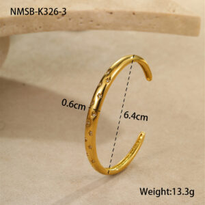 Nmsb-k326-3 golden white diamond bracelet / 18K