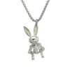 Wholesale Rabbit Luminous Pendant Women's Light Men's Luminous Accessories Stainless Steel Chain