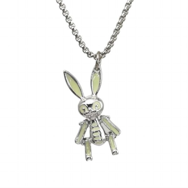 Wholesale Rabbit Luminous Pendant Women's Light Men's Luminous Accessories Stainless Steel Chain