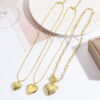 Wholesale Metal hollow heart pattern can open the love box necklace