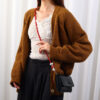 Wholesale Colorful beaded bag charm, sophisticated crossbody/back strap, double buckle bag ornament.