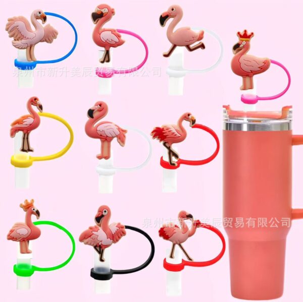 O1CN01odGiFo271932xpEwc_2213236817736-0-cib Wholesale Flamingo Series Straw Tube Cap