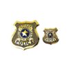 Wholesale Golden cartoon police officer badge accessory badge
