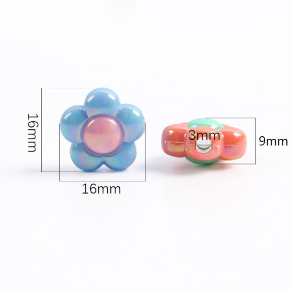 Wholesale 10pcs Acrylic Color Matching Plum Blossom Beads