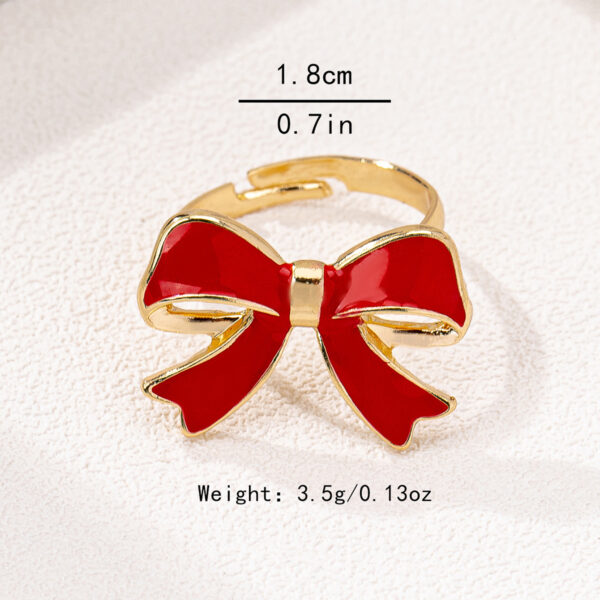 Wholesale 1 Piece/4 Piece Set Oil Dropping Bow Ring