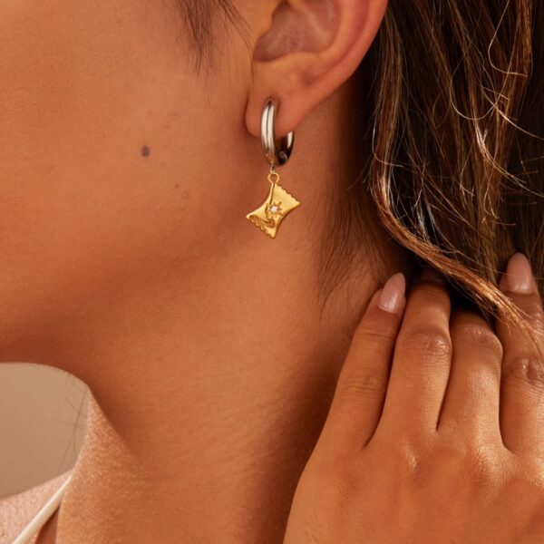 Wholesale Christmas tree heart stainless steel earrings