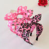 Wholesale Valentine's Day headband with bow, bunny ears, and a pink heart shape