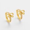 Wholesale Zircon Small Fresh Bow Earrings Simple Versatile Women's Earrings